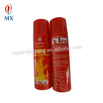 manufacturer product 500ml aluminum plant aerosol car fire extinguisher